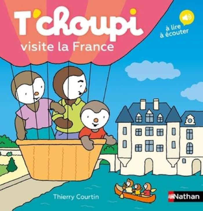 Couverture du livre « T'choupi visite la France » de Thierry Courtin, librairie Les Contes Infusés à Corte