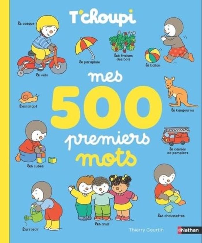Couverture du livre « Mes 500 premiers mots » de Thierry Courtin, librairie Les Contes Infusés à Corte