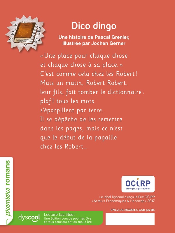 Quatrième de couverture de « Dico dingo »