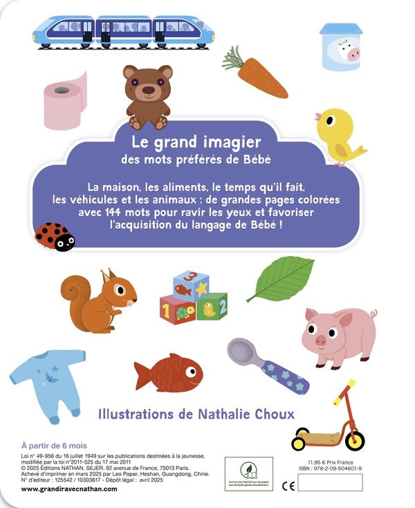 Quatrième de couverture de « Mon grand imagier »