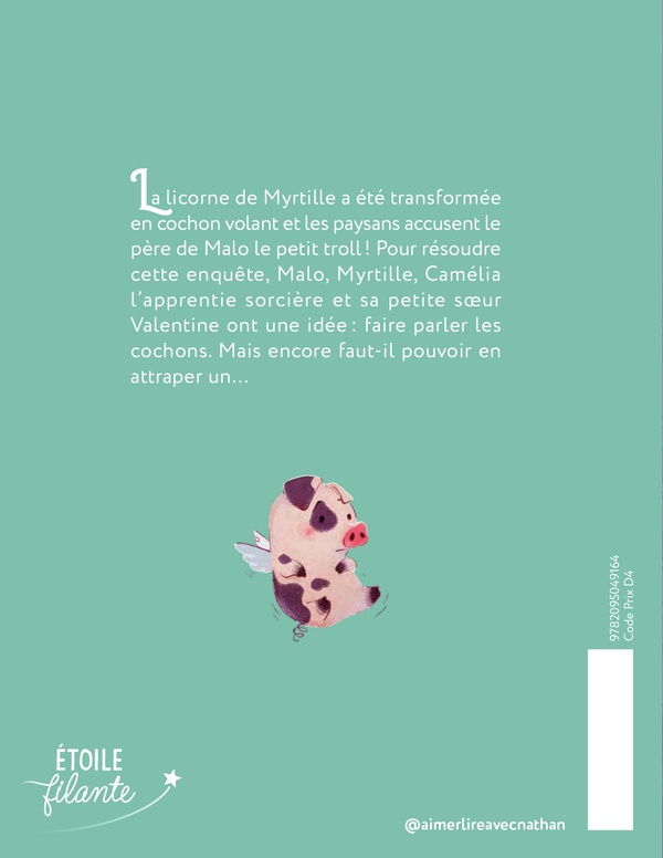 Quatrième de couverture de « La malédiction des cochons volants »