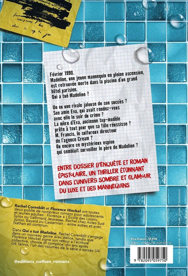 Quatrième de couverture de « QUI A TUE MADELINE ? »