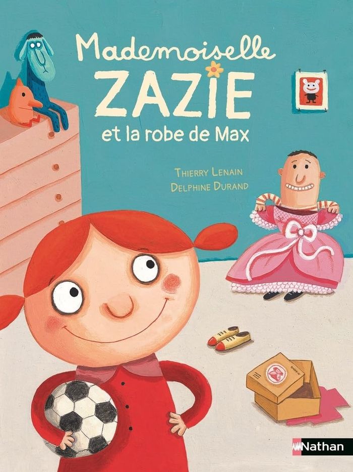 Couverture du livre « Mademoiselle Zazie et la robe de Max » de Thierry Lenain, librairie Les Contes Infusés à Corte
