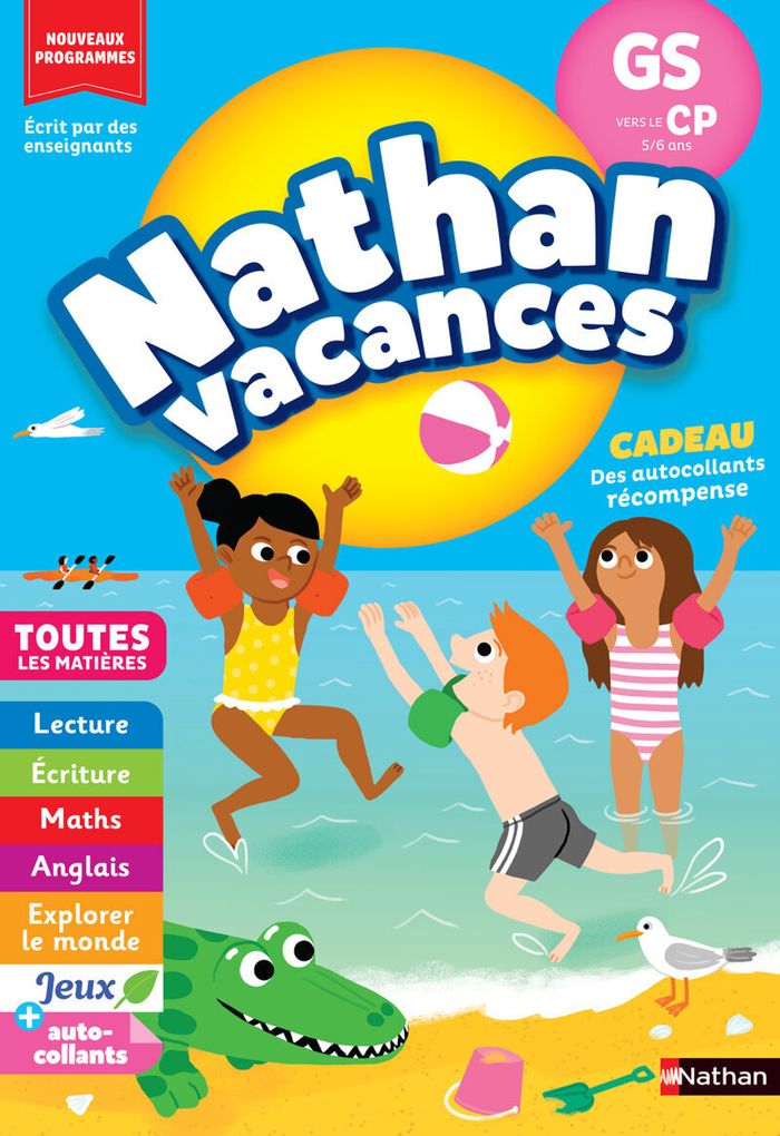 Couverture du livre « NATHAN VACANCES GS VERS LE CP 5/6 ANS » de Chambon/colin/pinto, librairie Les Contes Infusés à Corte