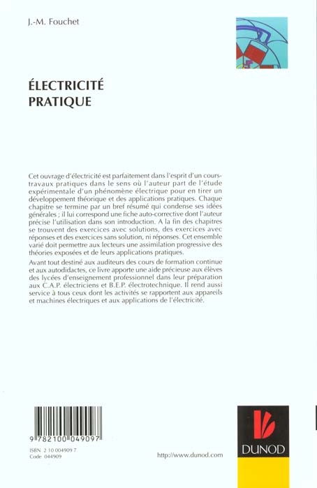 Quatrième de couverture de « ELECTRICITE PRATIQUE »