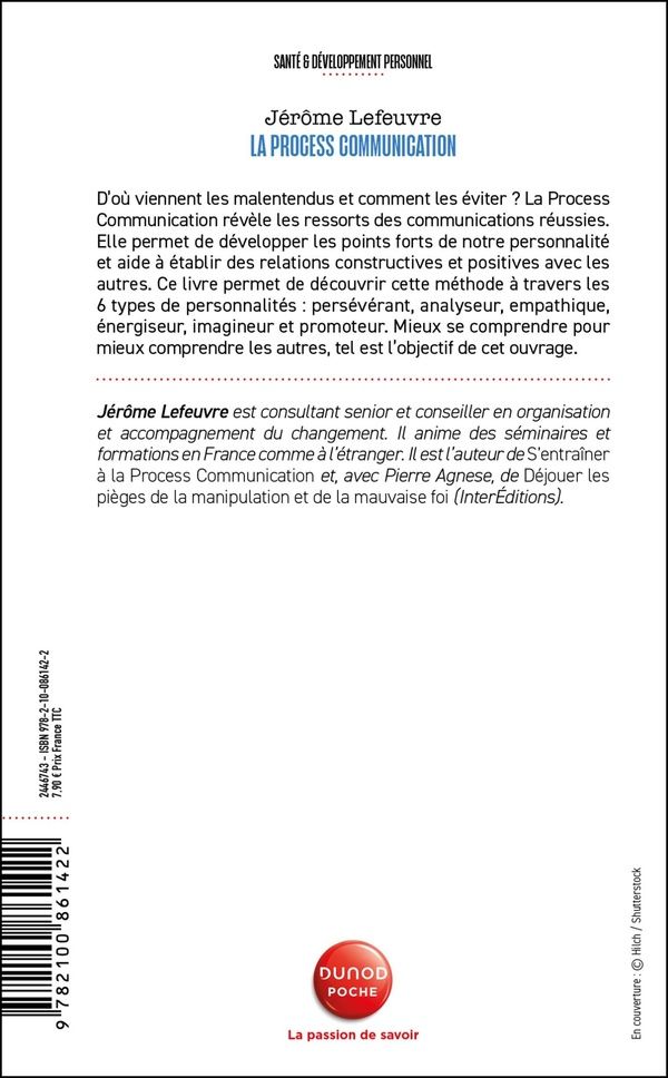 Quatrième de couverture de « La process communication : se comprendre pour comprendre les autres »