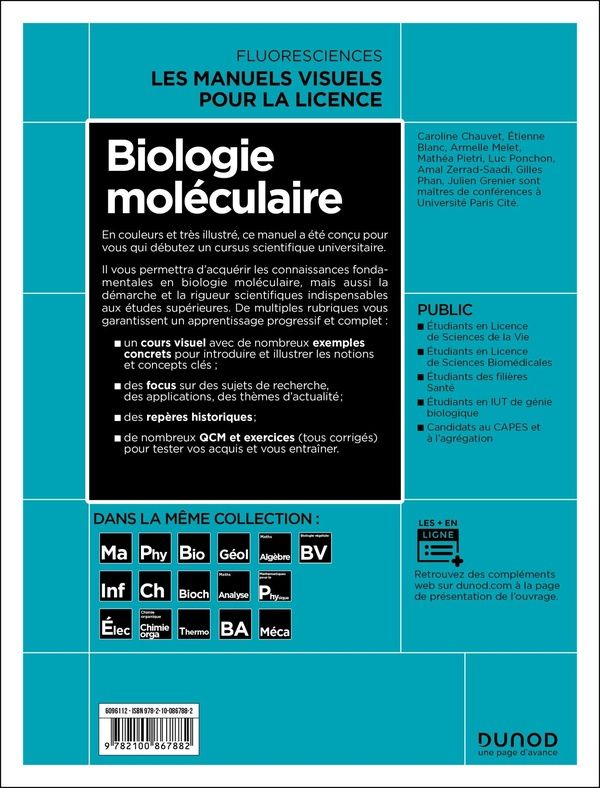 Quatrième de couverture de « Biologie moléculaire, BM »