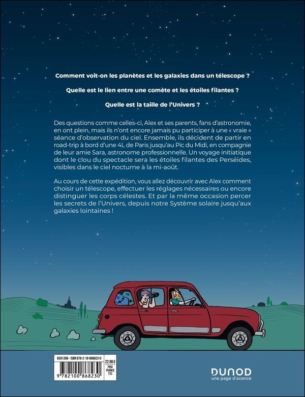 Quatrième de couverture de « Astronomix : à la découverte du ciel en BD »