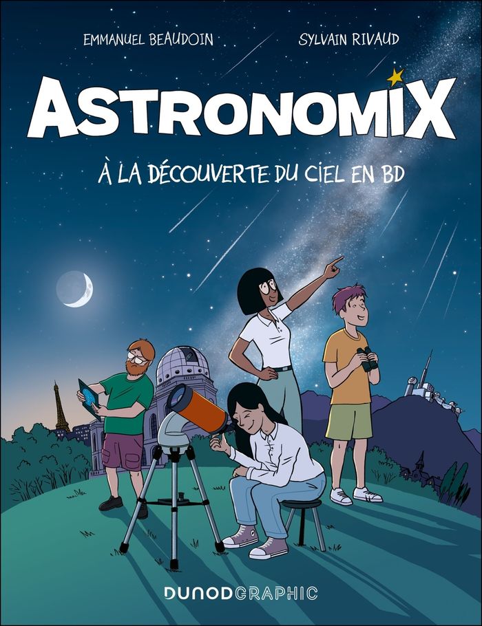 Couverture du livre « Astronomix : à la découverte du ciel en BD » de Emmanuel Beaudoin, librairie Les Contes Infusés à Corte