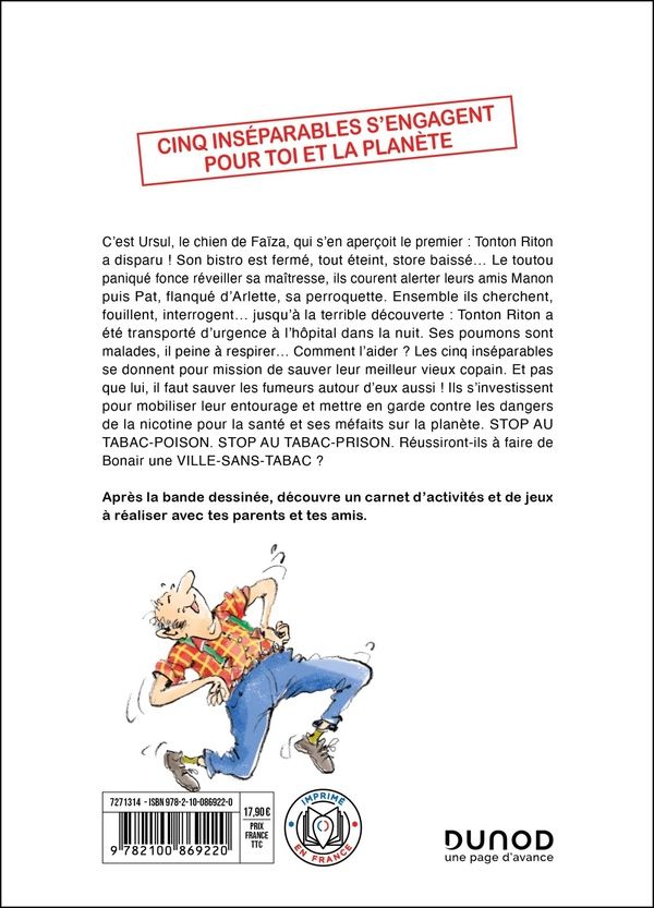 Quatrième de couverture de « Mission Fum'pa : objectif zéro tabac »