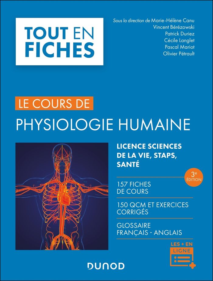 Couverture du livre « Physiologie humaine : licence sciences de la vie, STAPS, santé » de Marie-Hélène Canu, librairie Les Contes Infusés à Corte