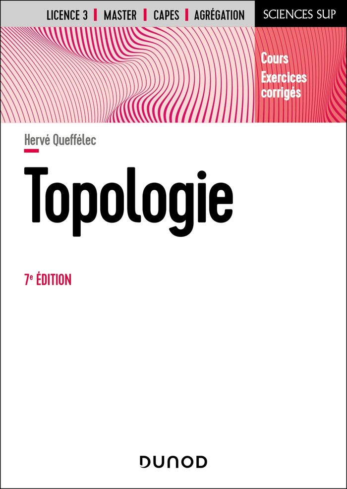 Couverture du livre « Topologie : cours et exercices corrigés », librairie Les Contes Infusés à Corte