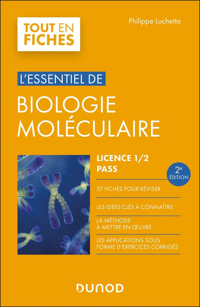 Couverture du livre « L'essentiel de biologie moléculaire » de Philippe Luchetta, librairie Les Contes Infusés à Corte