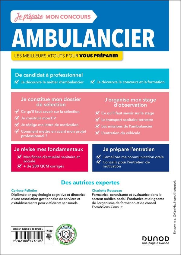 Quatrième de couverture de « Ambulancier : sélection en IFA »