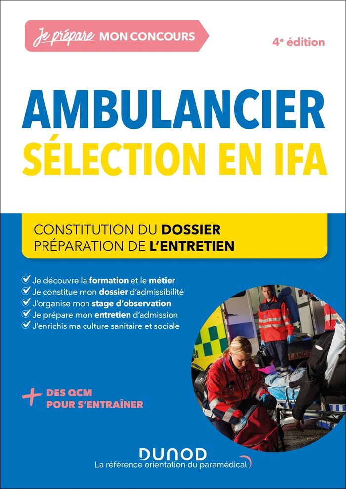 Couverture du livre « Ambulancier : sélection en IFA » de Corinne Pelletier, librairie Les Contes Infusés à Corte