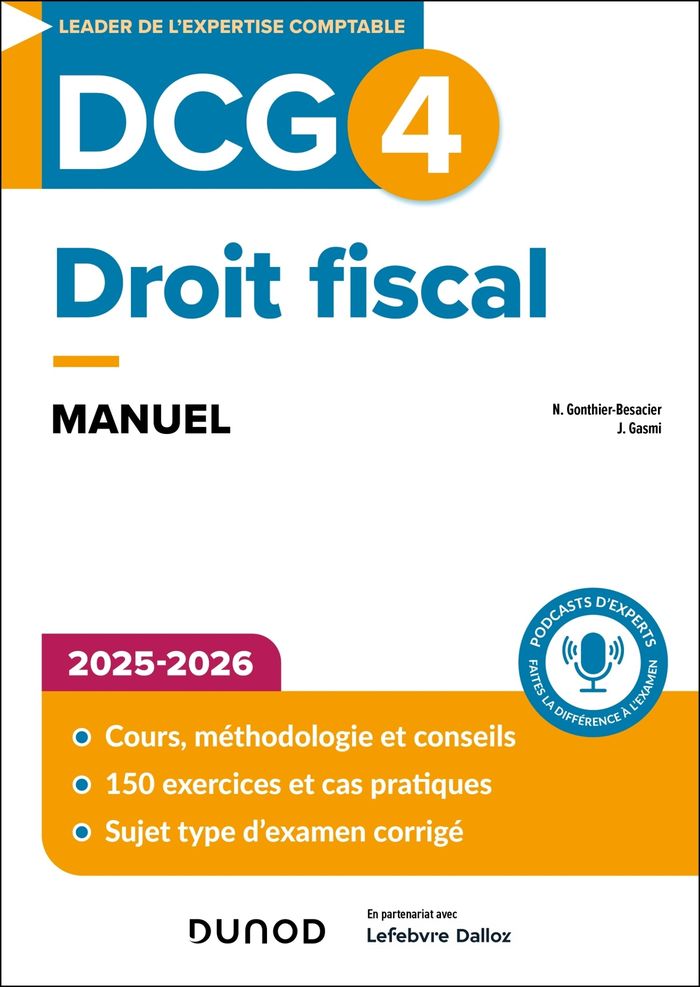 Couverture du livre « Droit fiscal : manuel » de Nathalie Gonthier-Besacier, librairie Les Contes Infusés à Corte
