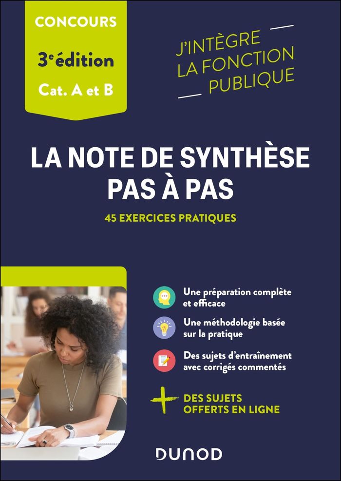 Couverture du livre « La note de synthèse pas à pas : 45 exercices pratiques » de Pierre Beck, librairie Les Contes Infusés à Corte