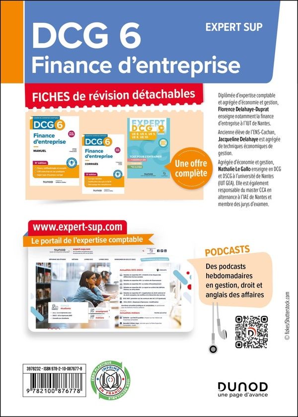 Quatrième de couverture de « Finance d'entreprise : fiches de révision »