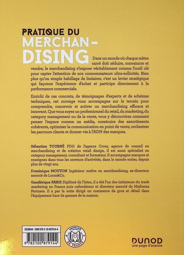 Quatrième de couverture de « Pratique du merchandising : stratégies et organisation de l'espace de vente »