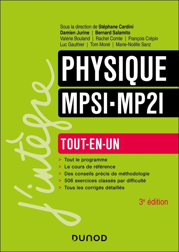 Couverture du livre « Physique MPSI, MP2I : tout-en-un » de Valérie Bouland, librairie Les Contes Infusés à Corte