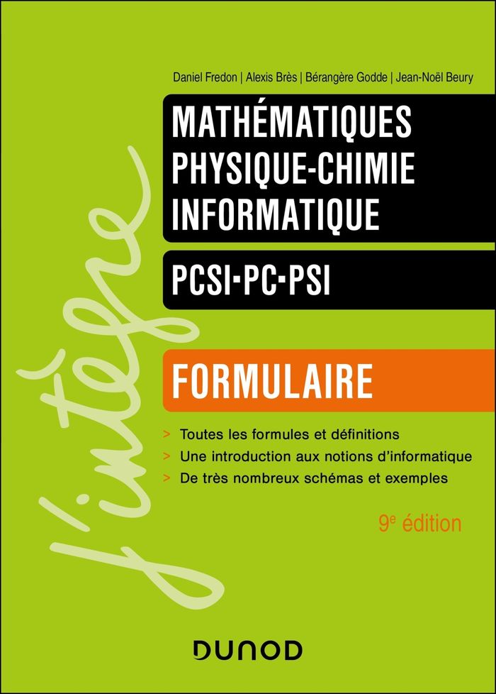 Couverture du livre « Mathématiques, physique-chimie, informatique : PCSI, PC, PSI » de Daniel Fredon, librairie Les Contes Infusés à Corte