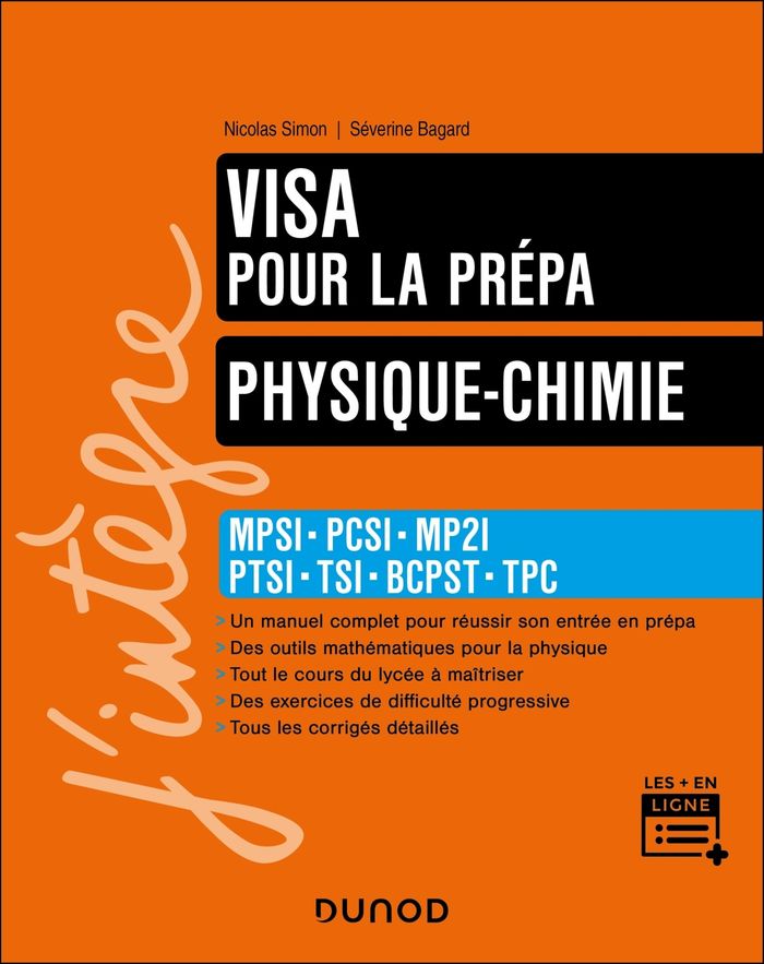 Couverture du livre « Physique-chimie : MPSI, PCSI, MP2I, PTSI, TSI, BCPST, TPC » de Nicolas Simon, librairie Les Contes Infusés à Corte