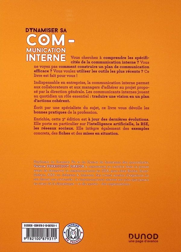Quatrième de couverture de « Dynamiser sa communication interne : les meilleures pratiques pour accompagner les mutations dans l'entreprise »