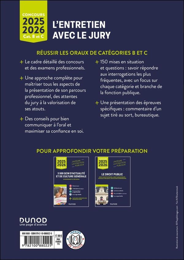 Quatrième de couverture de « L'entretien avec le jury : les 150 questions les plus courantes »