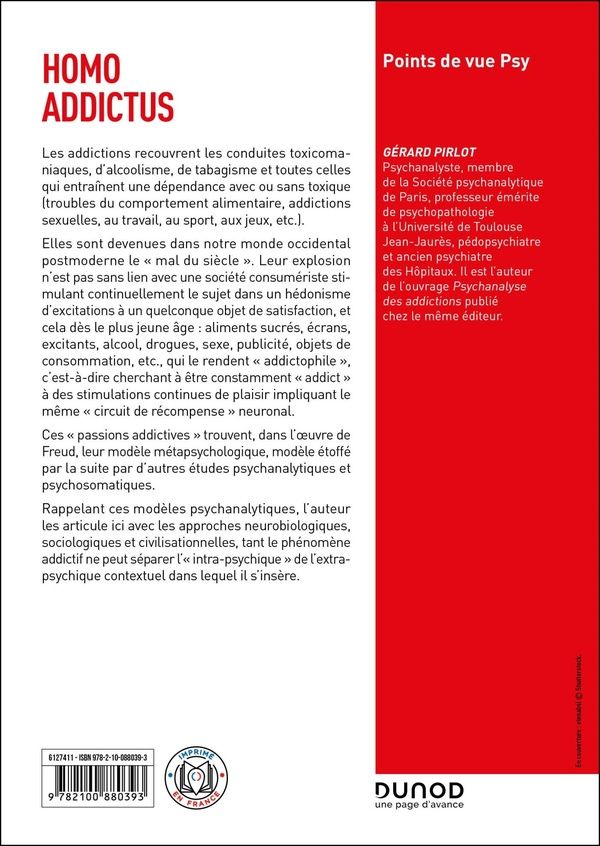 Quatrième de couverture de « Homo addictus : vers une société addictophile »