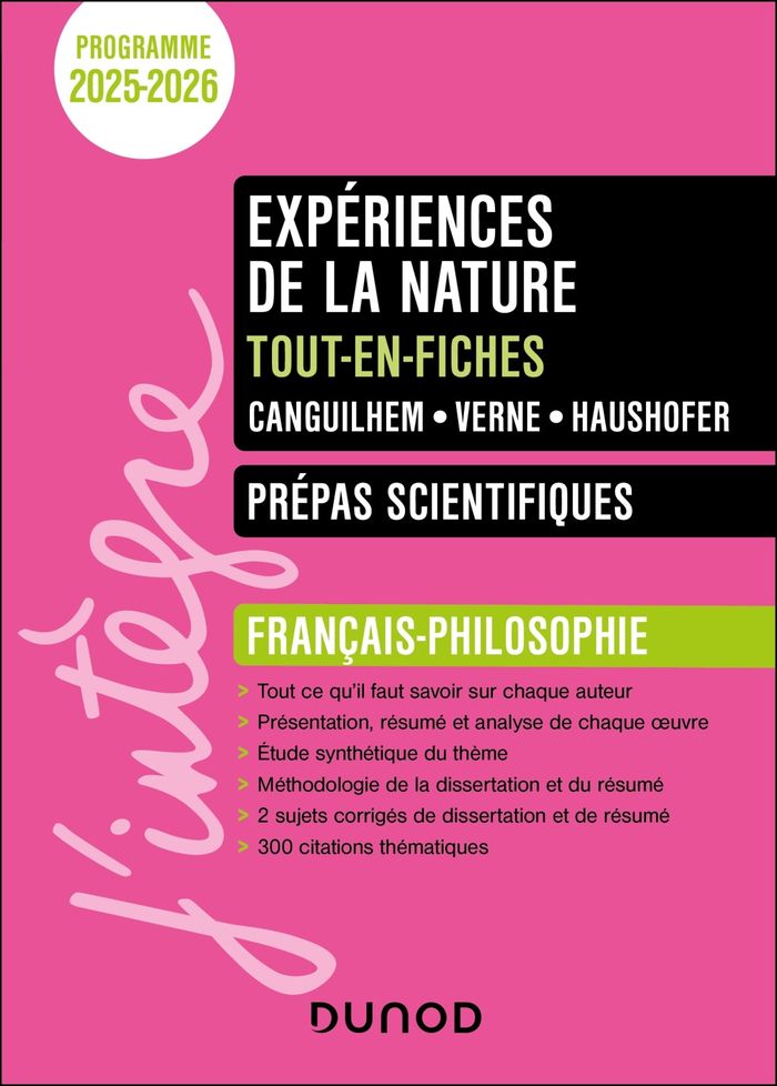 Couverture du livre « Expériences de la nature : Canguilhem, Verne, Haushofer » de Olivia Chaumontet, librairie Les Contes Infusés à Corte
