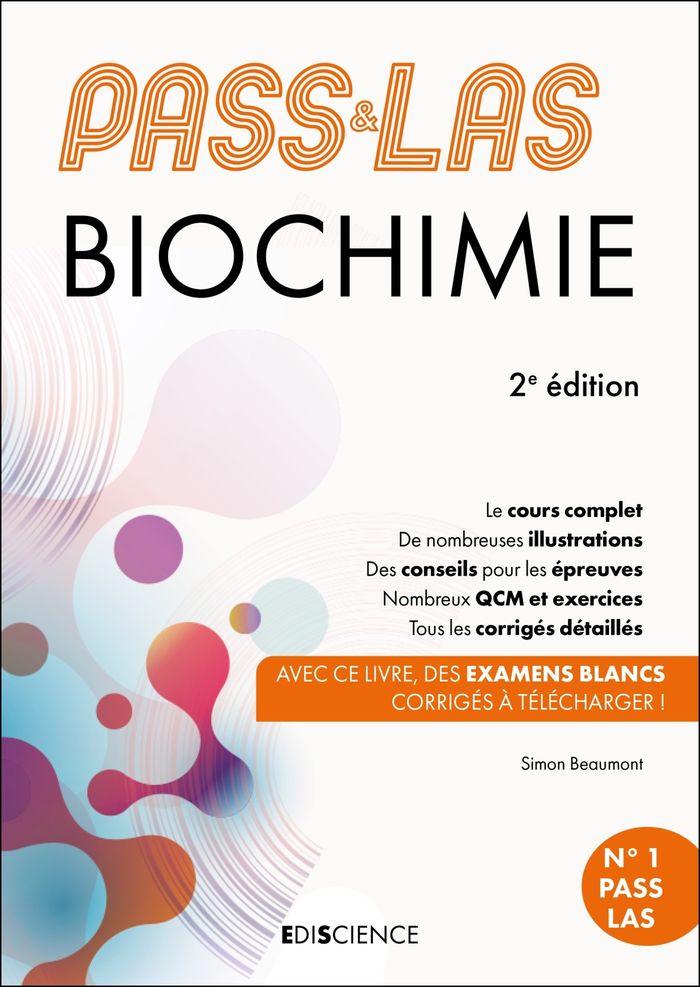 Couverture du livre « PASS & LAS biochimie » de Simon Beaumont, librairie Les Contes Infusés à Corte