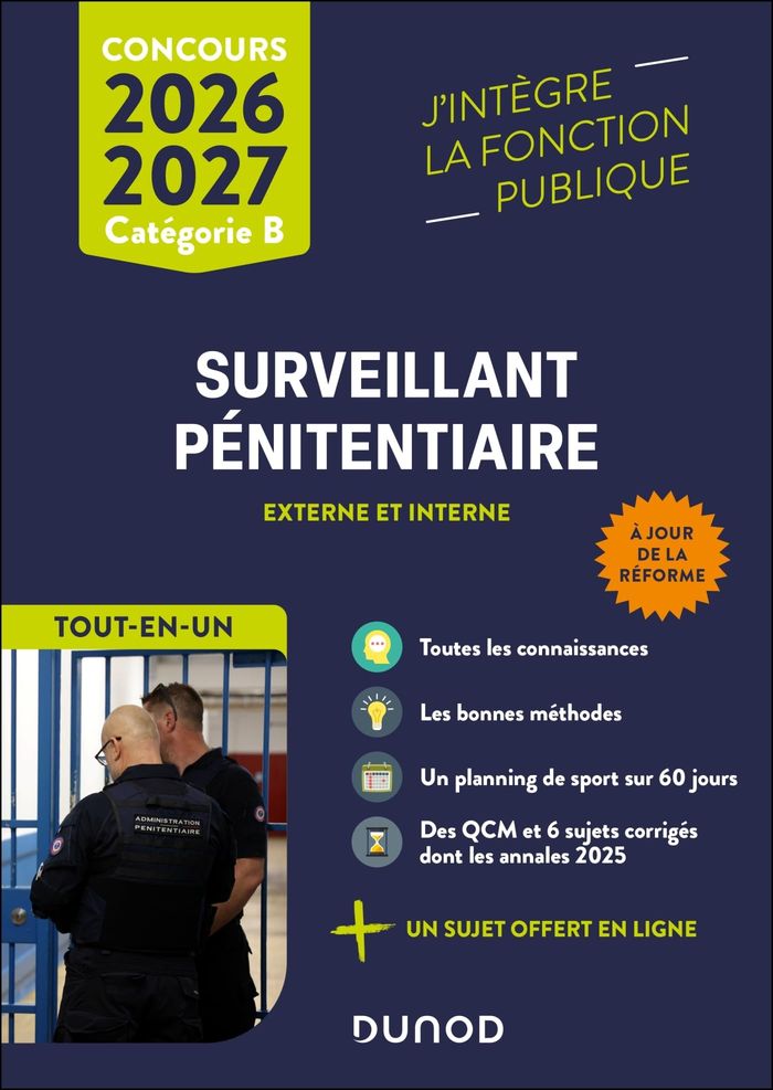 Couverture du livre « Surveillant pénitentiaire : externe et interne » de Marie-Hélène Abrond, librairie Les Contes Infusés à Corte