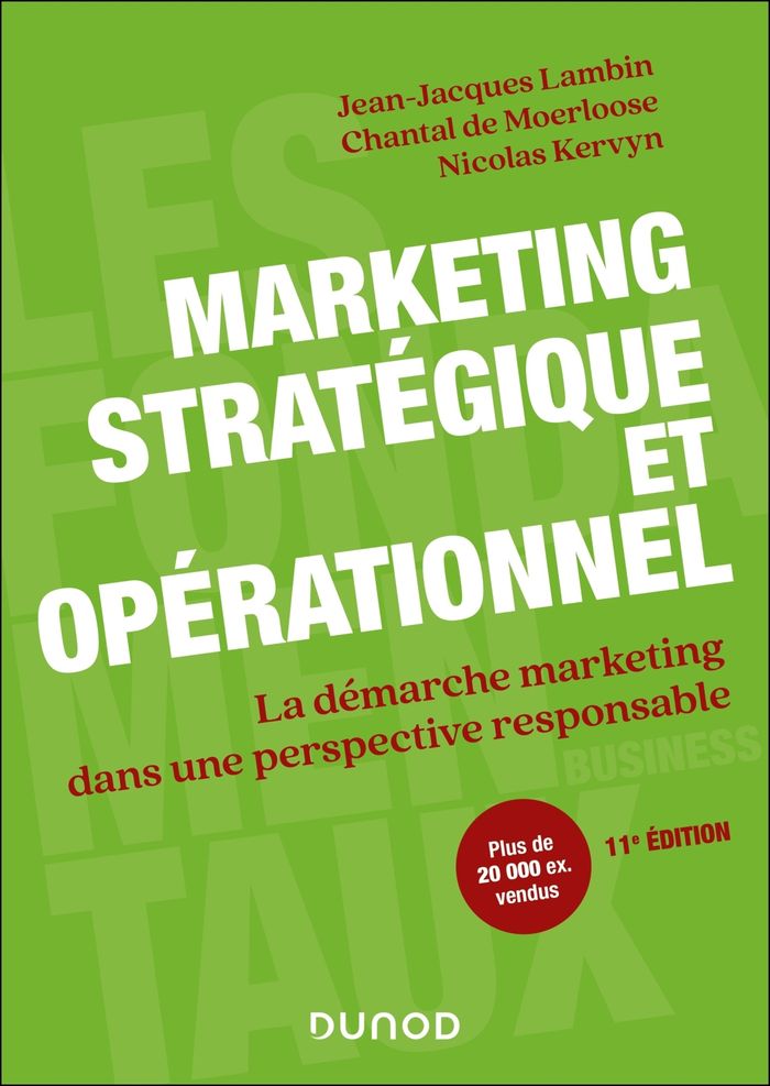 Couverture du livre « Marketing stratégique et opérationnel : la démarche marketing dans une perspective responsable » de Jean-Jacques Lambin, librairie Les Contes Infusés à Corte
