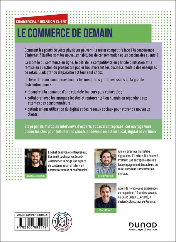 Quatrième de couverture de « Le commerce de demain, le pouvoir du local : conquérir et fidéliser les clients en s'inspirant des grandes enseignes »