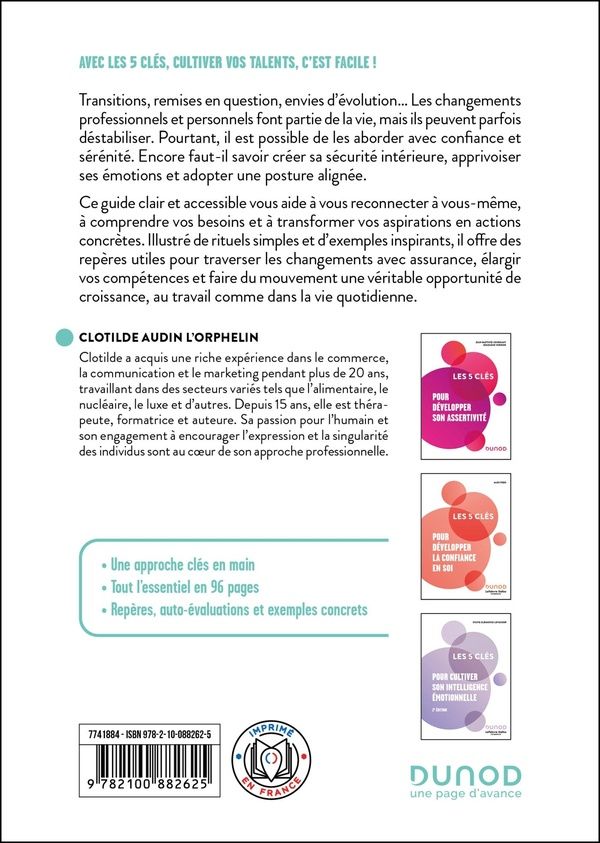 Quatrième de couverture de « Les 5 clés pour se réinventer dans le changement »