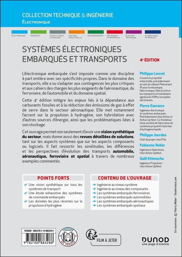 Quatrième de couverture de « Systèmes électroniques embarqués et transports : automobile, ferroviaire, aéronautique et espace »