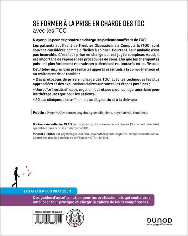 Quatrième de couverture de « Se former à la prise en charge des TOC : avec les TCC »