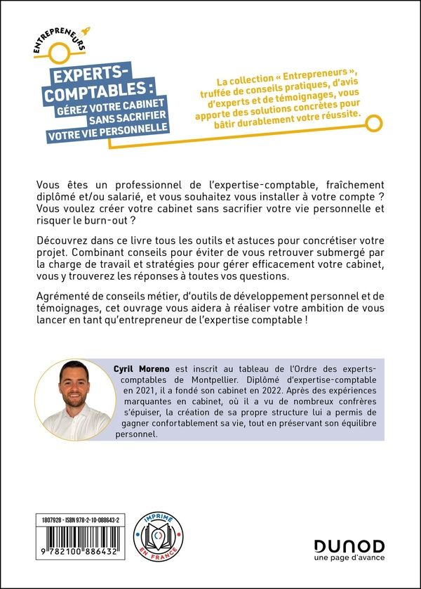 Quatrième de couverture de « Experts-comptables : gérez votre cabinet sans sacrifier votre vie personnelle »