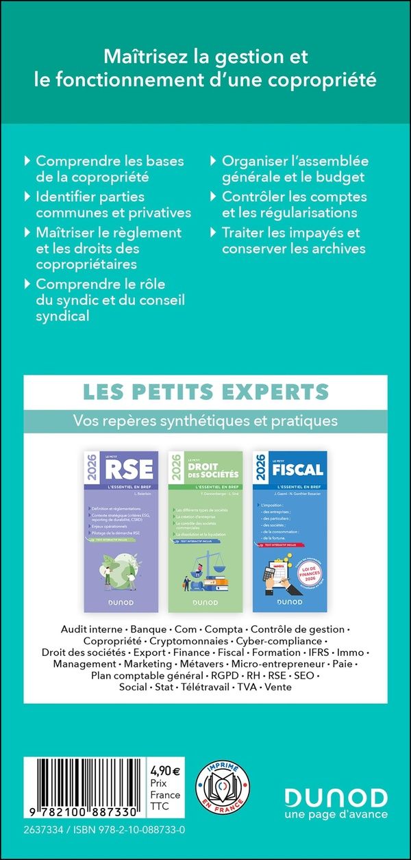 Quatrième de couverture de « Le petit copropriété : l'essentiel en bref »