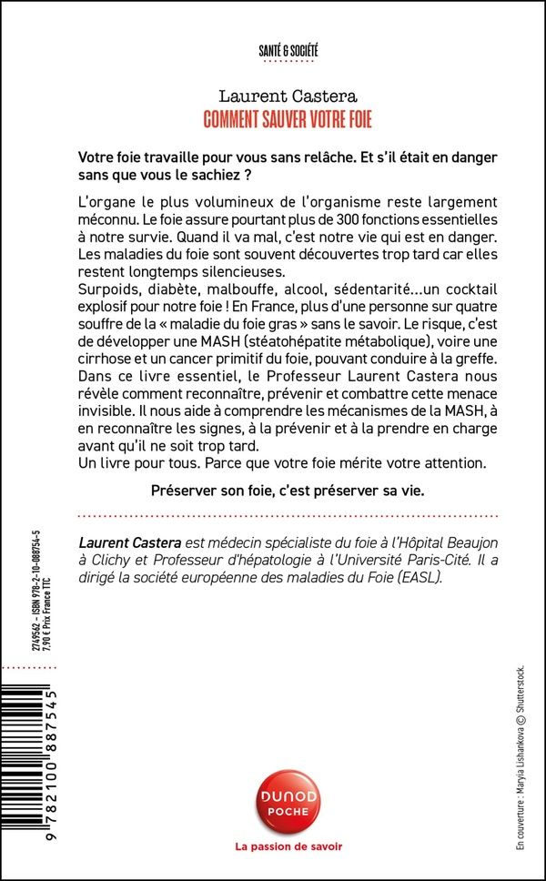 Quatrième de couverture de « Comment sauver votre foie ? : surpoids, diabète, malbouffe, alcool, sédentarité »