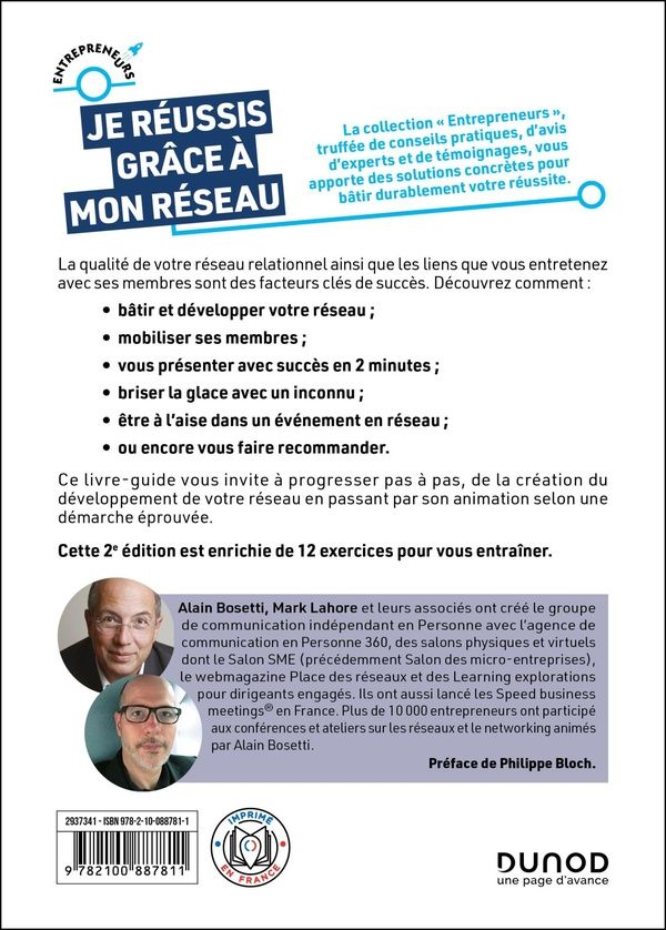 Quatrième de couverture de « Je réussis grâce à mon réseau : une seule rencontre peut changer votre vie d'entrepreneur ! »
