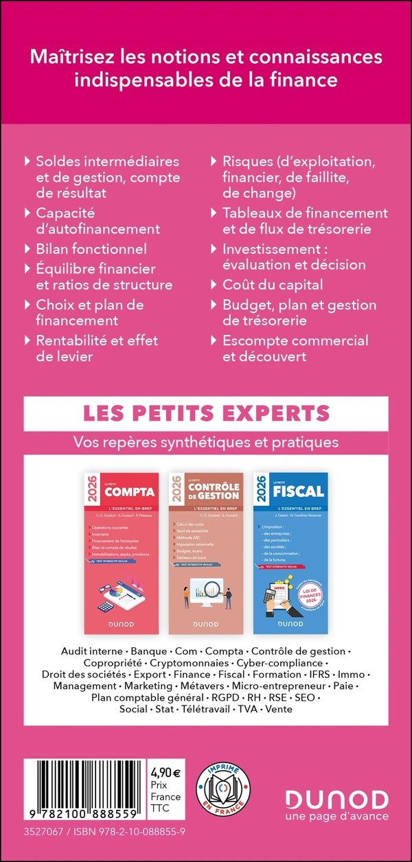 Quatrième de couverture de « Le petit finance : l'essentiel en bref »
