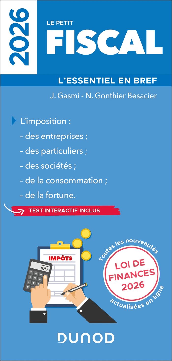 Couverture du livre « Le petit fiscal : l'essentiel en bref » de Jennifer Gasmi, librairie Les Contes Infusés à Corte