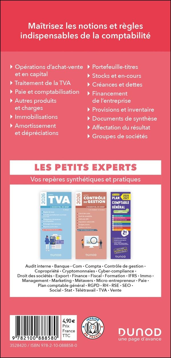 Quatrième de couverture de « Le petit compta : l'essentiel en bref »