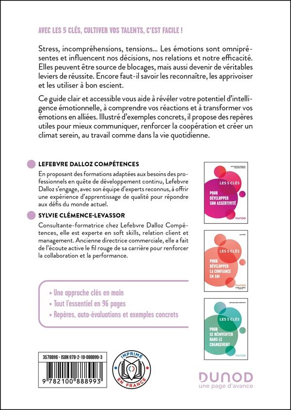 Quatrième de couverture de « Les 5 clés pour cultiver son intelligence émotionnelle »