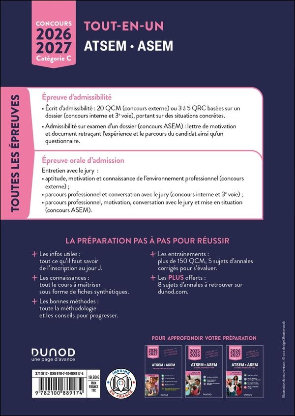 Quatrième de couverture de « ATSEM-ASEM : externe, interne et 3e voie »