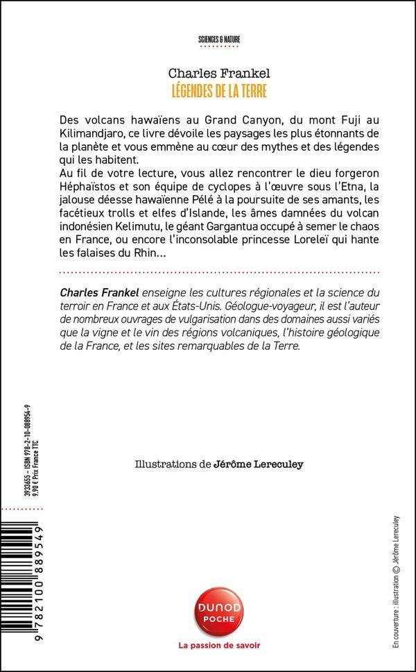Quatrième de couverture de « Légendes de la Terre : quand les mythes racontent la géologie de nos paysages »