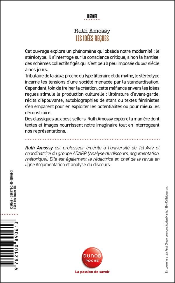 Quatrième de couverture de « Les Idées reçues : Sémiologie du stéréotype »