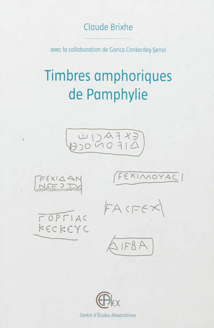 Couverture du livre « TIMBRES AMPHORIQUES DE PAMPHYLIE », librairie Les Contes Infusés à Corte