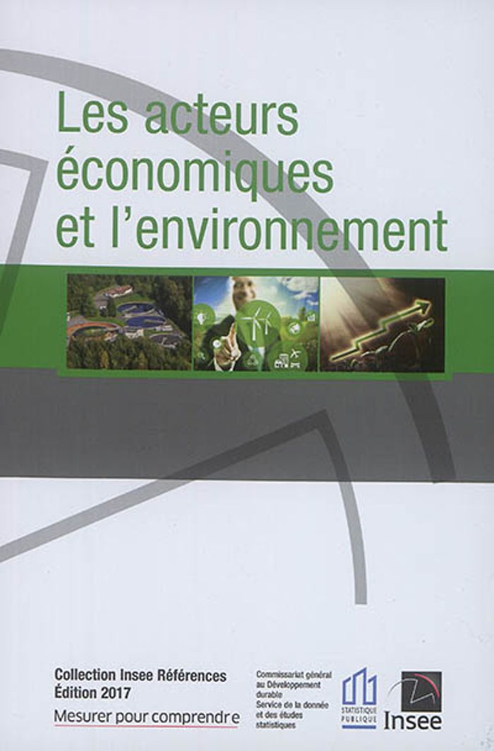 Couverture du livre « INSEE REFERENCES - LES ACTEURS ECONOMIQUES ET L'ENVIRONNEMENT 2017 » de Insee, librairie Les Contes Infusés à Corte
